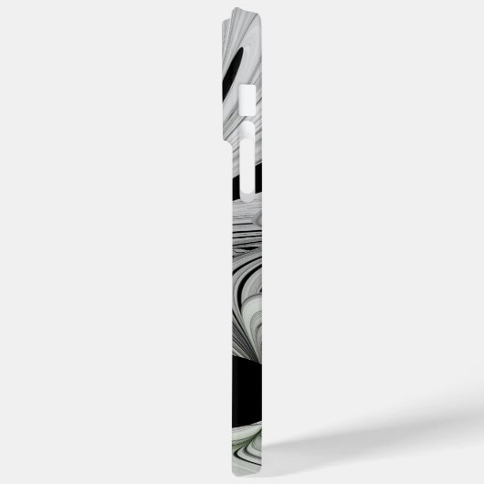 Abstract Zwart-wit met Groene Fractal Art Case-Mate iPhone Case (Achterkant / Links)