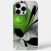 Abstract Zwart-wit met Groene Fractal Art Case-Mate iPhone Case (Achterkant)