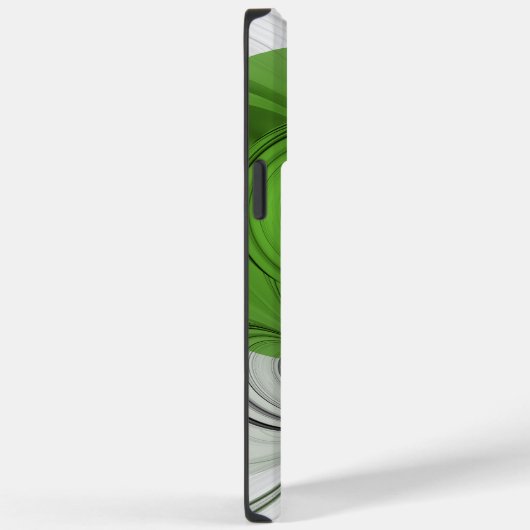 Abstract Zwart-wit met Groene Fractal Art Case-Mate iPhone Case (Achterkant / Rechts)