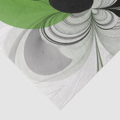 Abstract Zwart-wit met Groene Fractal Art Tissuepapier (Detail)