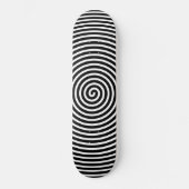 Abstract zwart-wit met hypnotiszijde skateboard (Voorkant)