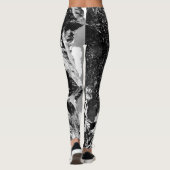 Abstract Zwart-wit met persoonlijke naam Leggings (Achterkant)
