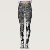 Abstract Zwart-wit met persoonlijke naam Leggings (Voorkant)