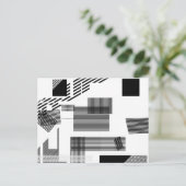 Abstract zwart wit modern viaduct strips briefkaart (Staand voorkant)