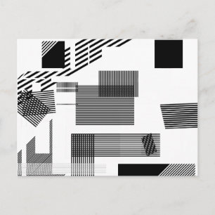 Abstract zwart wit modern viaduct strips briefkaart