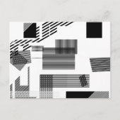 Abstract zwart wit modern viaduct strips briefkaart (Voorkant)