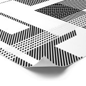 Abstract zwart wit modern viaduct strips poster (Hoek)
