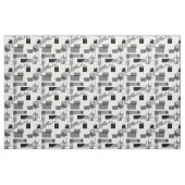 Abstract zwart wit modern viaduct strips stof (Yard (91,4 cm))