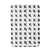 Abstract zwart-wit moderne Zwitserse dwarsbalk Badmat (Voorkant Verticaal)