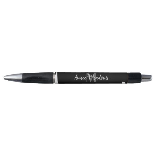 Abstract zwart-wit monogram pen (Voorkant)