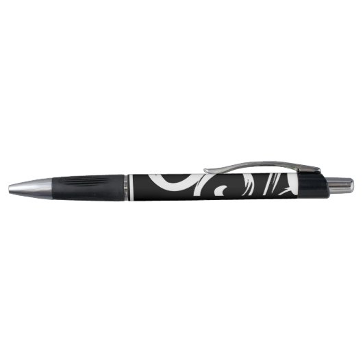 Abstract zwart-wit monogram pen (Bovenkant)