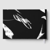 Abstract zwart-wit muziekthema gastboek gastenboek (Achterkant)