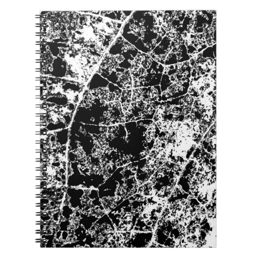 Abstract zwart-wit Notitieboek (Voorkant)