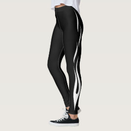 Abstract zwart-wit ontwerp leggings