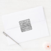 Abstract zwart-wit ontwerp met vormen vierkante sticker (Envelop)