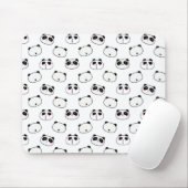 Abstract zwart-wit Panda Muismat (Met muis)