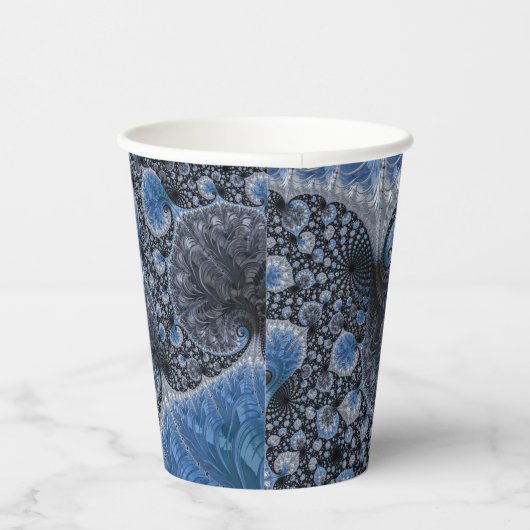 Abstract zwart-wit papieren bekers (Rechts)