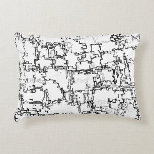 Abstract zwart-wit patroon accent kussen