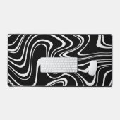 Abstract zwart-wit patroon bureaumat (Keyboard & Muis)