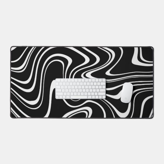 Abstract zwart-wit patroon bureaumat (Keyboard & Muis)