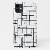 Abstract zwart-wit patroon Case-Mate iPhone case (Achterkant)