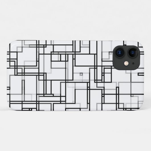 Abstract zwart-wit patroon Case-Mate iPhone case (Achterkant (horizontaal))