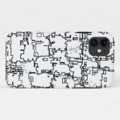 Abstract zwart-wit patroon Case-Mate iPhone case (Achterkant (horizontaal))