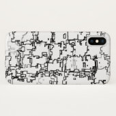 Abstract zwart-wit patroon Case-Mate iPhone case (Achterkant (horizontaal))
