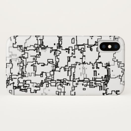 Abstract zwart-wit patroon Case-Mate iPhone case (Achterkant (horizontaal))