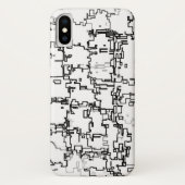 Abstract zwart-wit patroon Case-Mate iPhone case (Achterkant)