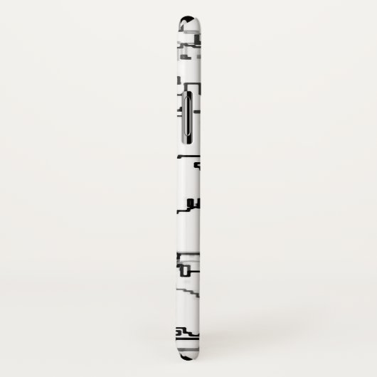 Abstract zwart-wit patroon Case-Mate iPhone case (Achterkant / rechts)