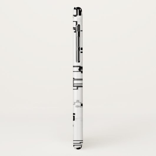 Abstract zwart-wit patroon Case-Mate iPhone case (Achterkant/links)