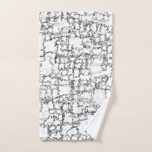 Abstract zwart-wit patroon handdoek