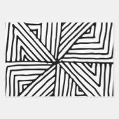 Abstract zwart-wit patroon inpakpapier vel (Voorkant 2)