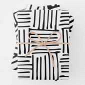 Abstract zwart-wit patroon inpakpapier vel (In situ)