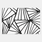 Abstract zwart-wit patroon inpakpapier vel (Voorkant)