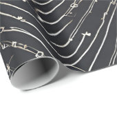 Abstract zwart wit patroon modern elke gelegenheid cadeaupapier (Rol Hoek)