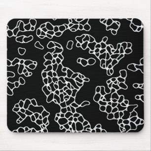 Abstract zwart-wit patroon muismat