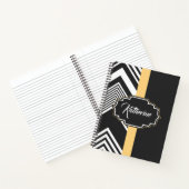 Abstract zwart-wit patroon notitieboek (Binnen)