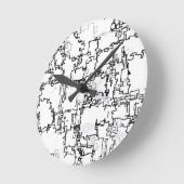 Abstract zwart-wit patroon ronde klok (Hoek)