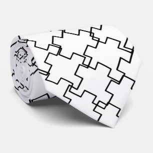 Abstract zwart-wit patroon stropdas