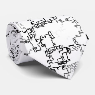 Abstract zwart-wit patroon stropdas