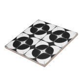 Abstract zwart-wit patroon tegeltje (Zijkant)