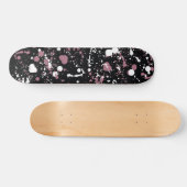 Abstract zwart wit Patroonskateboard Persoonlijk Skateboard (Horizontaal)