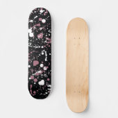 Abstract zwart wit Patroonskateboard Persoonlijk Skateboard (Voorkant)