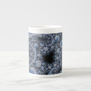 Abstract zwart-wit porselein kop