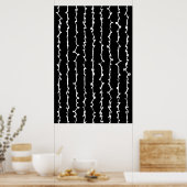 Abstract zwart-wit Poster (Keuken)