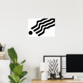 Abstract zwart wit Poster (Thuiskantoor)