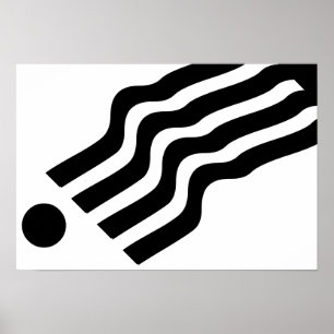 Abstract zwart wit Poster