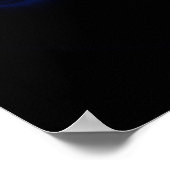 Abstract zwart-wit Poster met blauw art (Hoek)